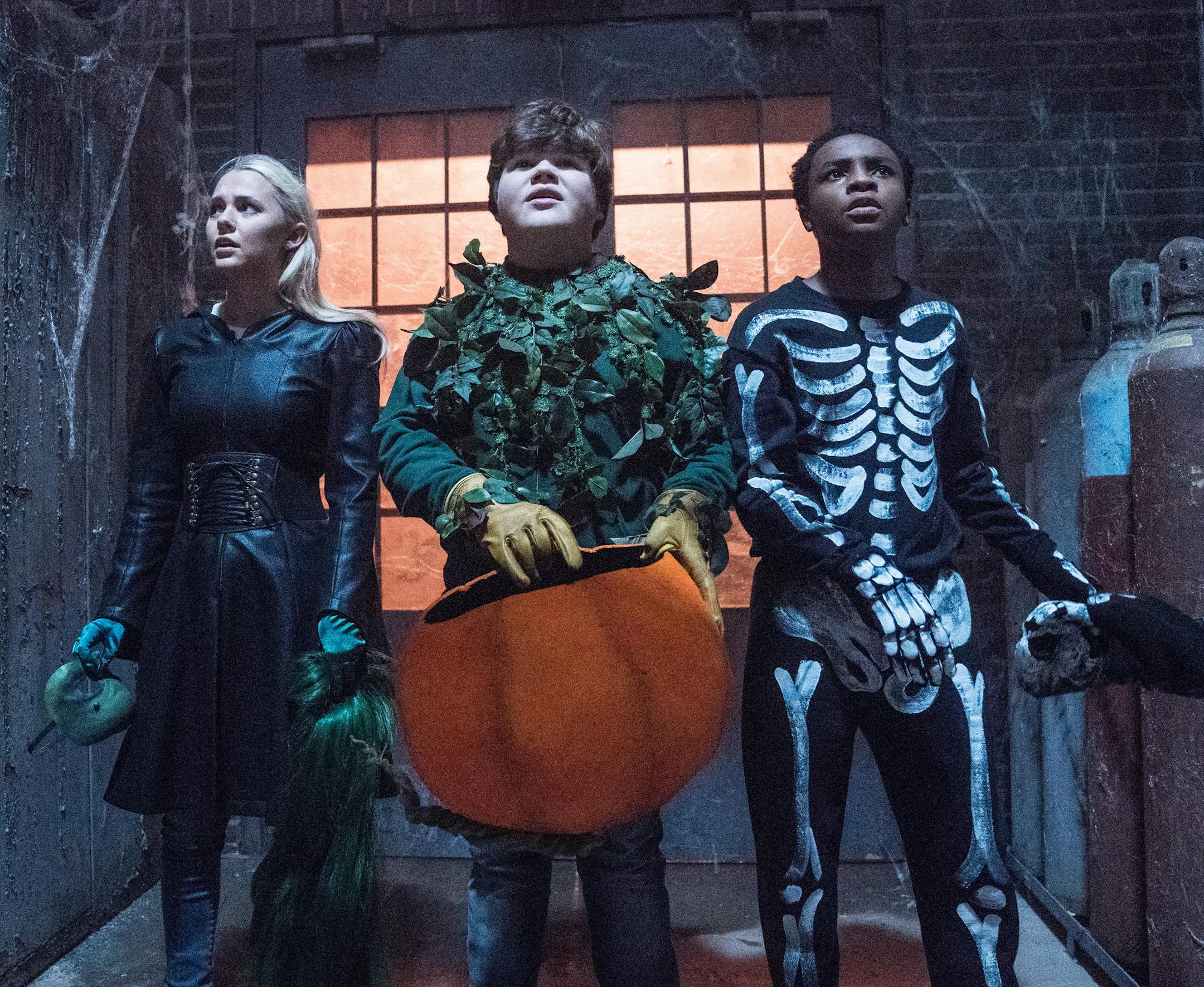 Madison Iseman, Jeremy Ray Taylor and Caleel Harris star in Columbia Pictures' GOOSEBUMPS 2: HAUNTED HALLOWEEN. ORG XMIT: Caleel Harris (Finalized);Jeremy