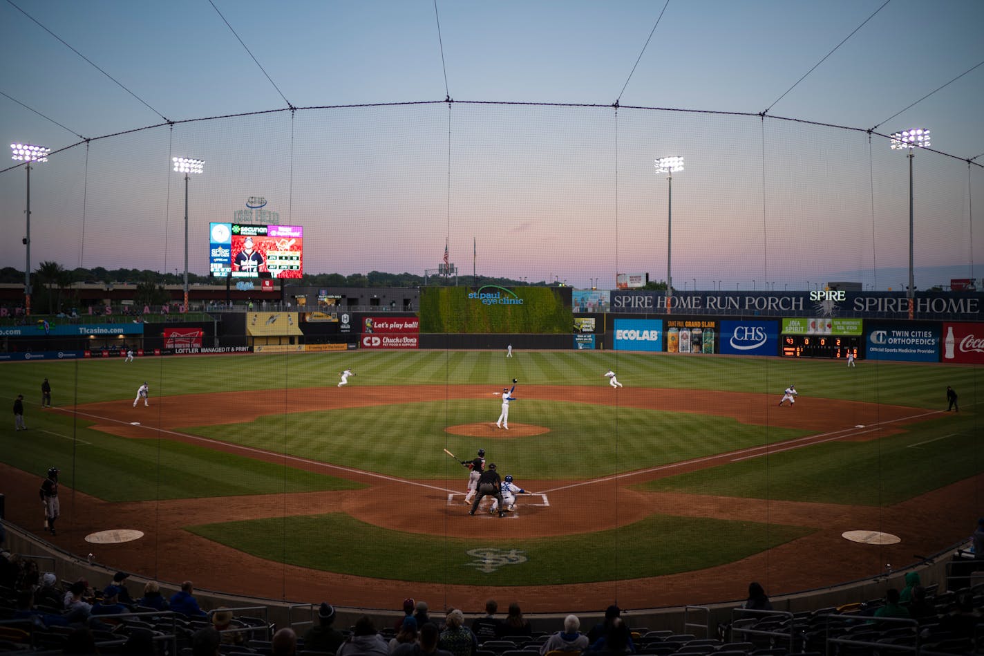 RedHawks third baseman Leobaldo Pina (4) grounded out to Saints starting pitcher Pete Tago during Thursday night's game. ] JEFF WHEELER • jeff.wheeler@startribune.com