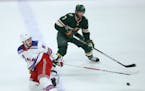 The Wild's Matt Cullen was one of eight native Minnesotans to play in Tuesday's Wild-Rangers game in St. Paul.