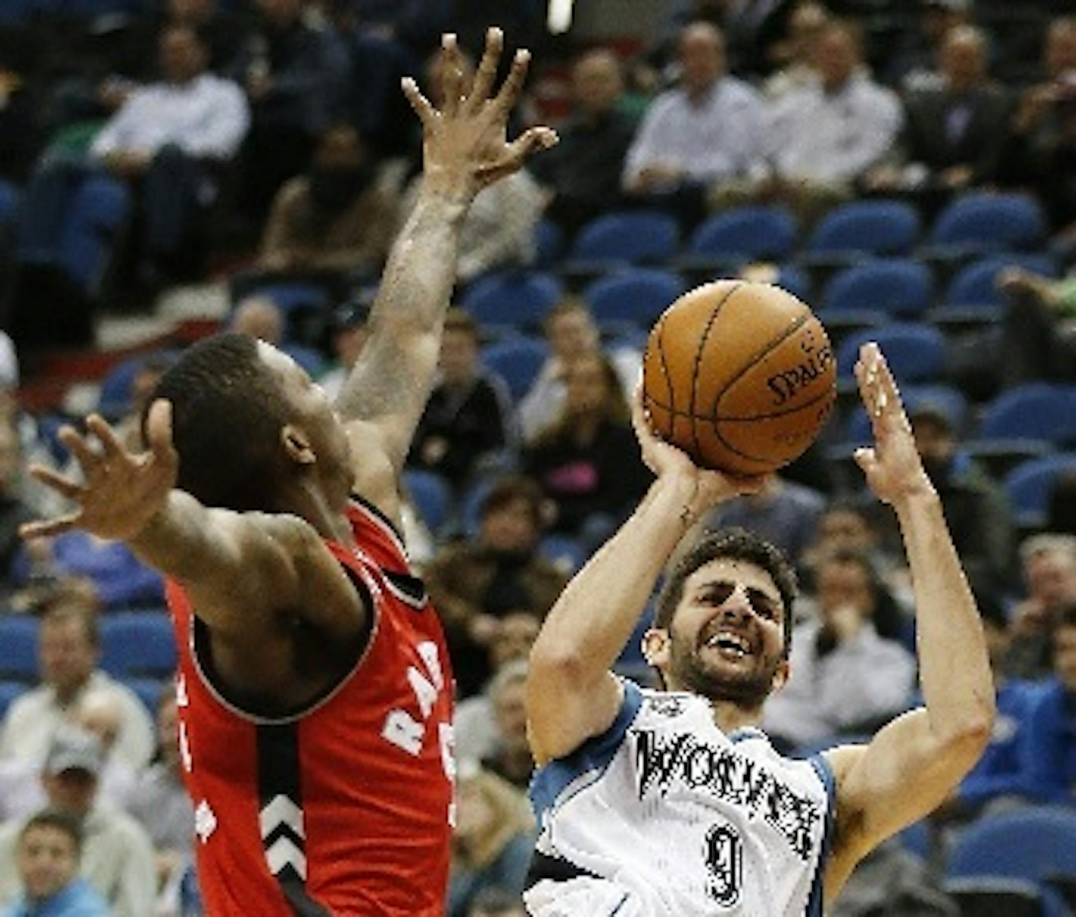 The Wolves’ Ricky Rubio is shooting roughly the same percentage this year (36.1) as his career average (36.6).