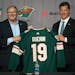 Minnesota Wild owner Craig Leipold, left, introduced new Wild General Manager Bill Guerin
