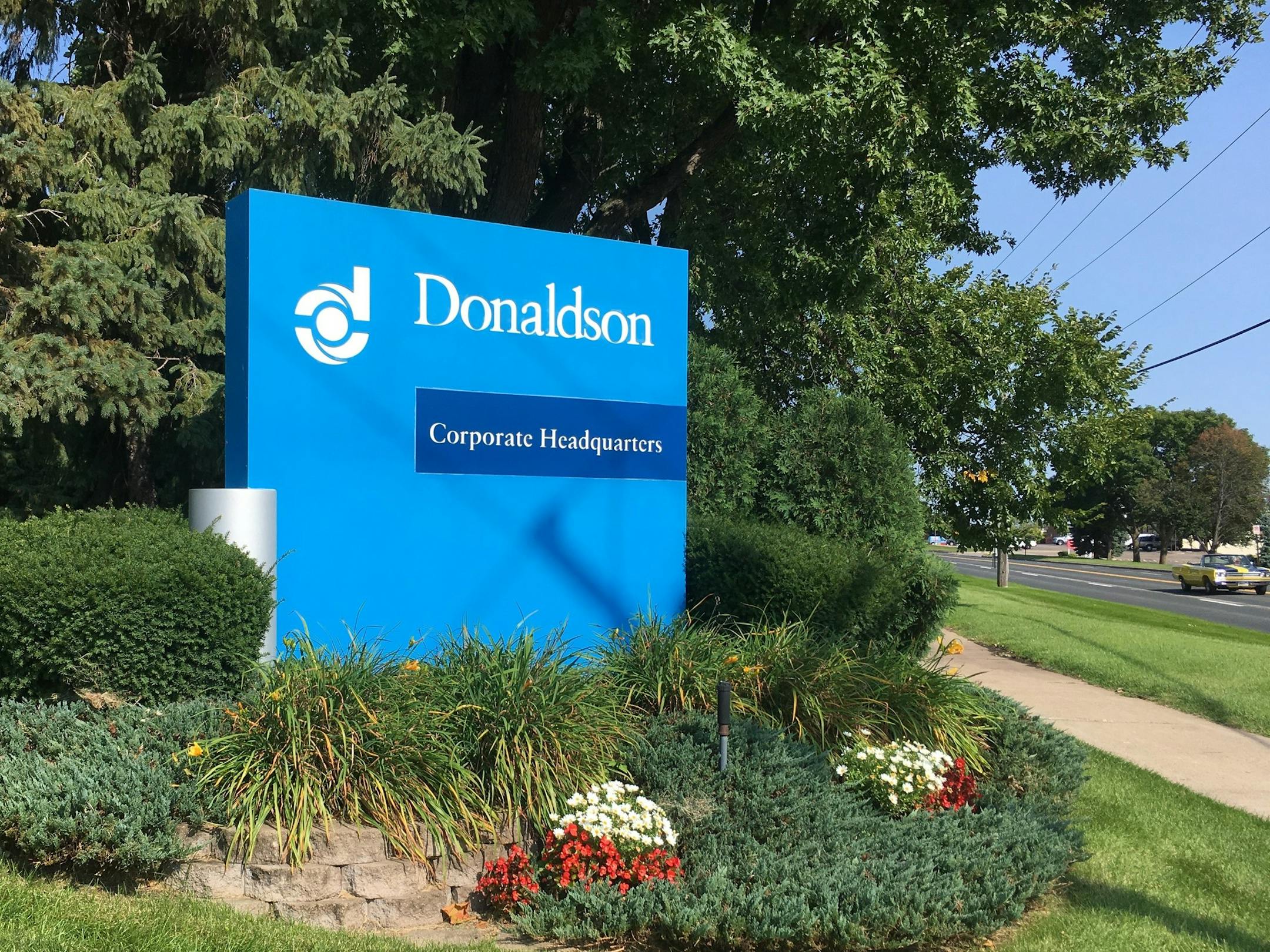 Shares in Donaldson fell after the company reported an order dropoff as the auto sector's slowdown impacted its latest quarterly results.