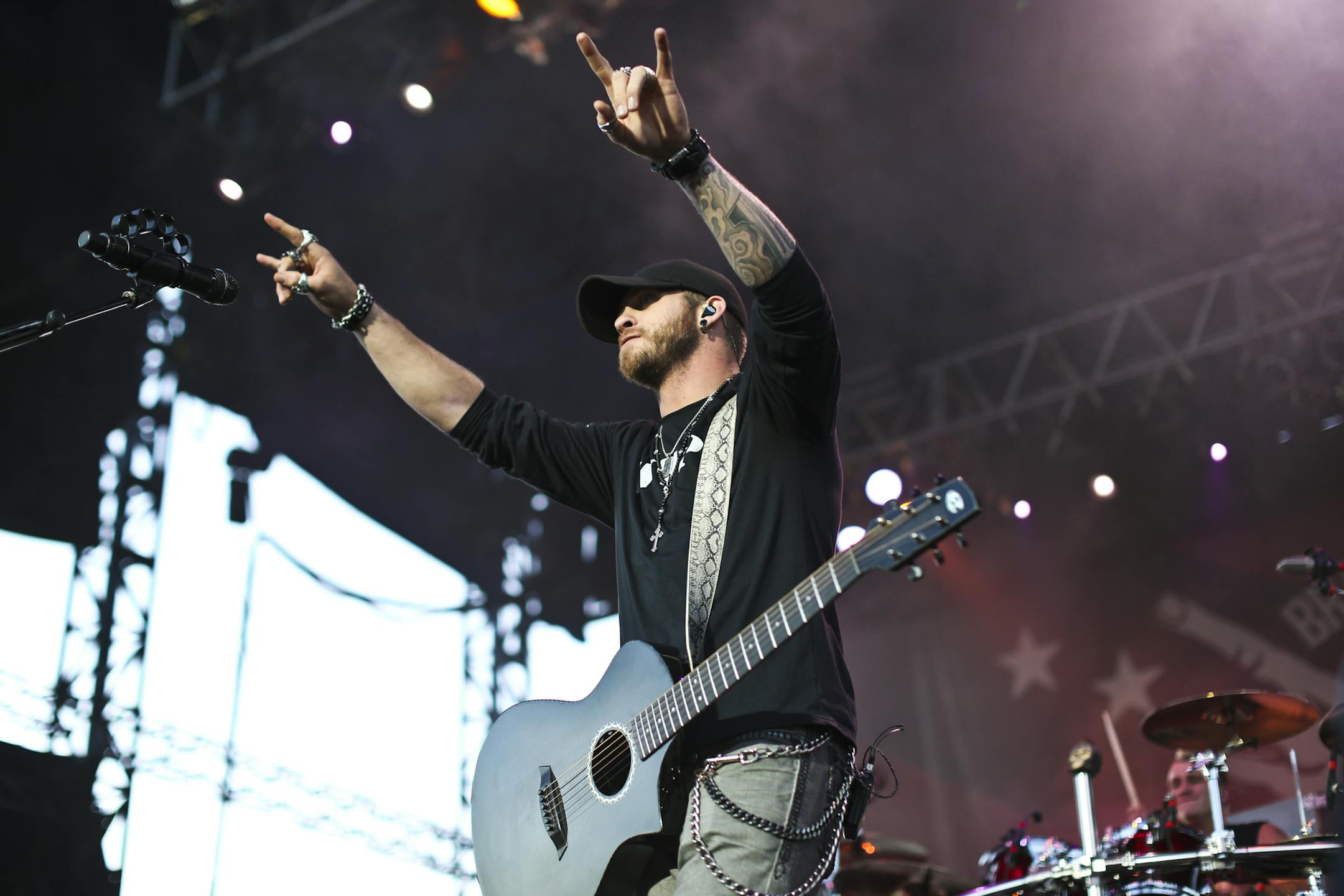 Brantley Gilbert performed on the last night at the Minnesota State Fair in Falcon Heights, Minn., on Monday, September 2, 2013. ] (RENEE JONES SCHNEIDER ‚Ä¢ reneejones@startribune.com)