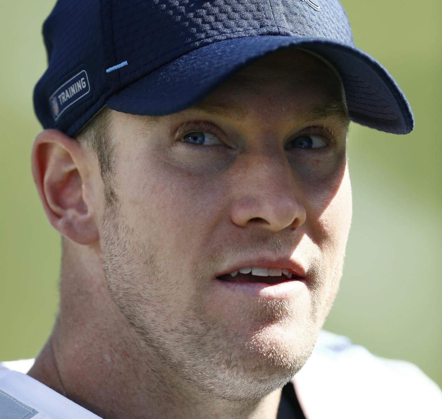 Tennessee Titans quarterback Ryan Tannehill leaves the field after an NFL football game against the Jacksonville Jaguars Sunday, Sept. 20, 2020, in Nashville, Tenn. (AP Photo/Wade Payne)