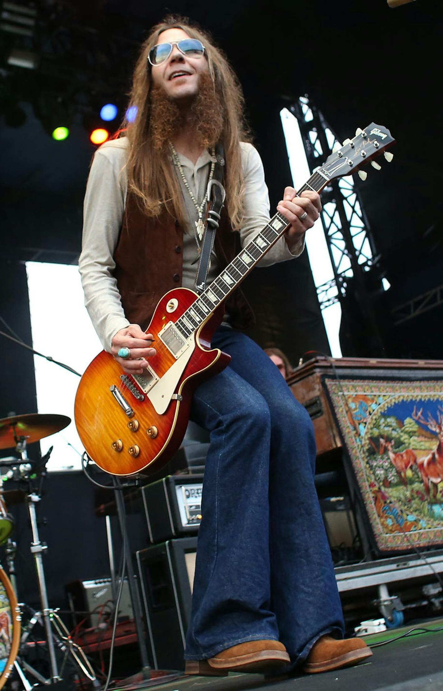 Blackberry Smoke opened for Kid Rock at the Grandstand at the State Fair. ] (KYNDELL HARKNESS/STAR TRIBUNE) kyndell.harkness@startribune.com Minnesota State Fair in Falcon Heights Min., Saturday, August, 23, 2014.