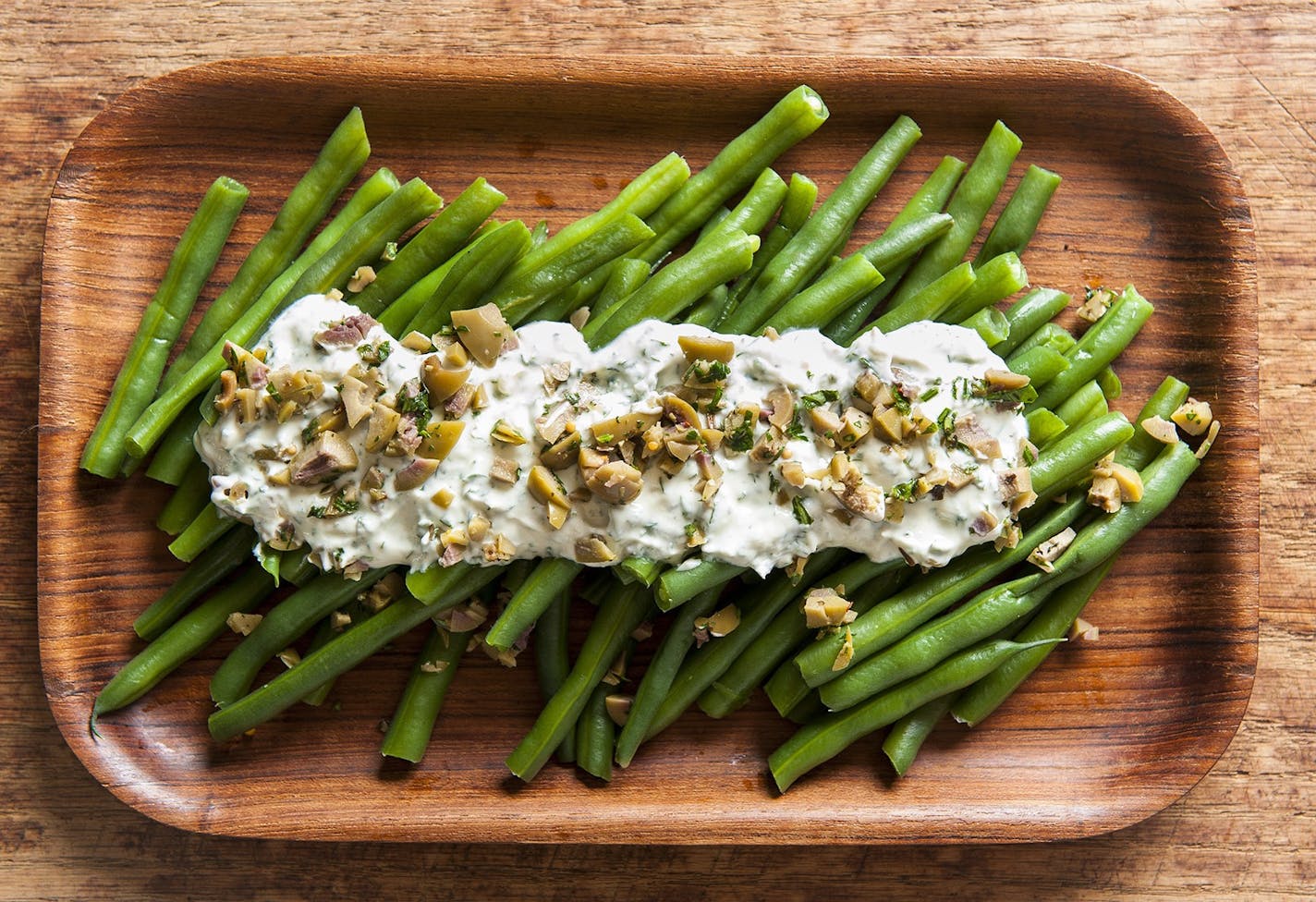 Green Bean Salad With Yogurt Dressing.