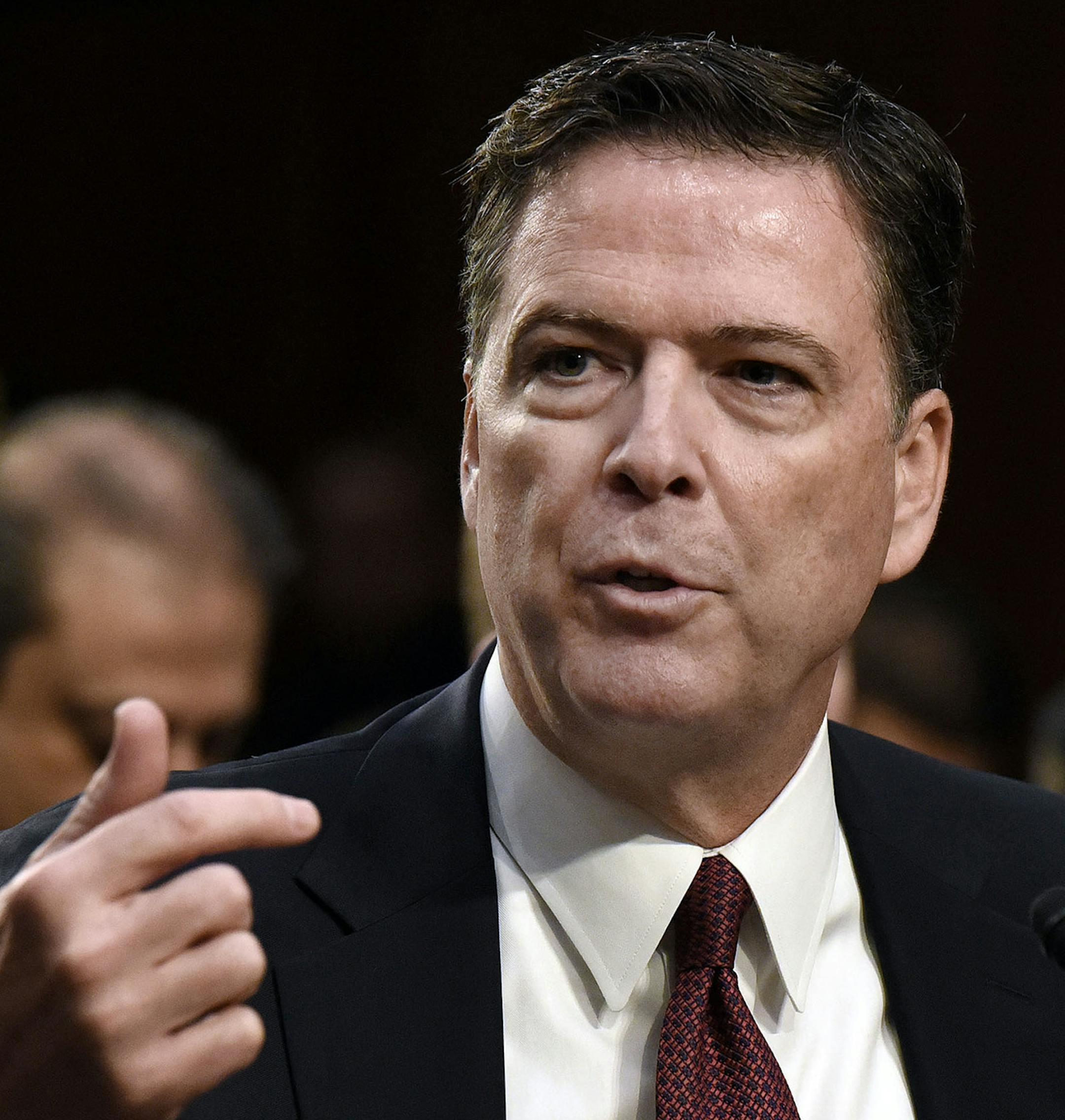 Former FBI Director James Comey testifies during a U.S. Senate Select Committee on Intelligence hearing on June 8, 2017, on Capitol Hill in Washington, D.C. (Olivier Douliery/Abaca Press/TNS) ORG XMIT: 1205203