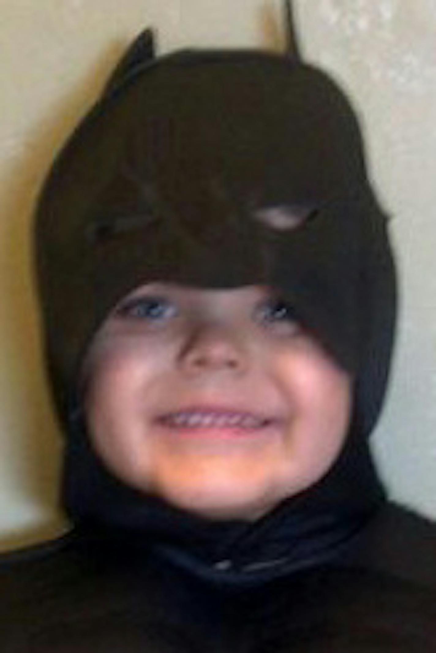 This undated image released by Make-A-Wish Greater Bay Area, shows five-year-old Miles Scott dressed as batman. With the help of the Make-A-Wish Foundation and the city of San Francisco, 5-year-old Miles Scott, aka Batkid, will rescue a woman from cable car tracks and capture the evil Riddler as he robs a downtown bank. Miles, who lives in Tulelake in far Northern California, was diagnosed with leukemia when he was 18 months old, ended treatments in June and is in remission. (AP Photo/Make-A-Wis