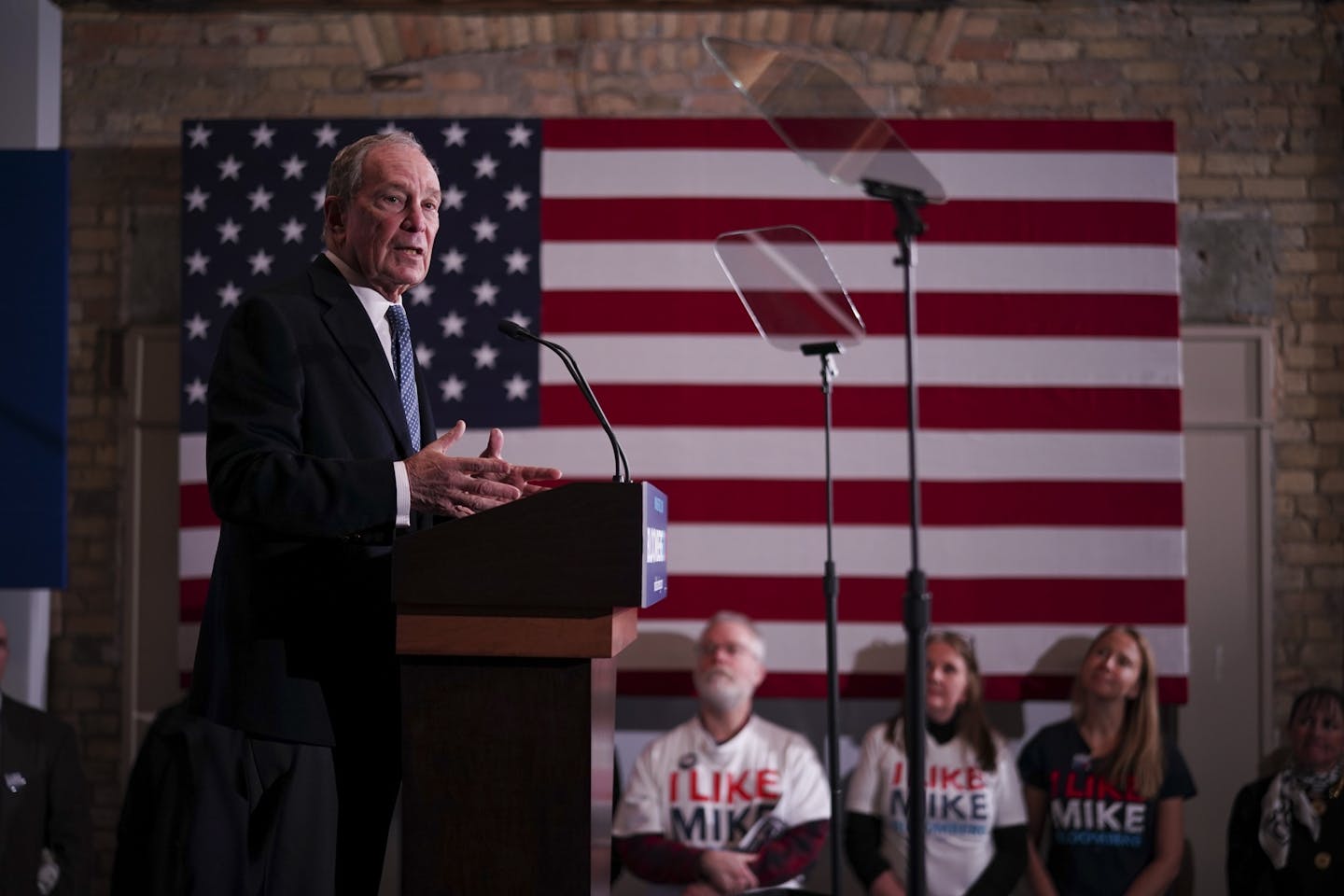 Democratic presidential candidate Michael Bloomberg addressed supporters at an event to open his first campaign office in the state.