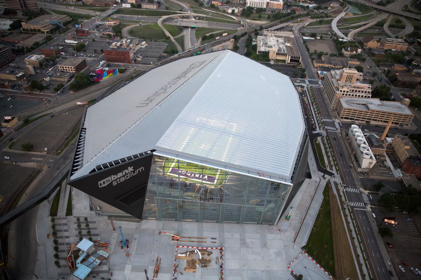 U.S. Bank Stadium - Exterior and construction images. ] US Bank Stadium - Vikings brian.peterson@startribune.com Minneapolis, MN - 06/30/2016