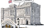 Sack cartoon: Meghan and Harry's royal escape