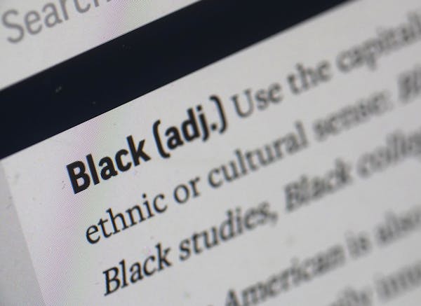 The entry for the word "Black" is shown in the online version of the AP Stylebook, Friday, June 19, 2020, in Salt Lake City. The Associated Press chan