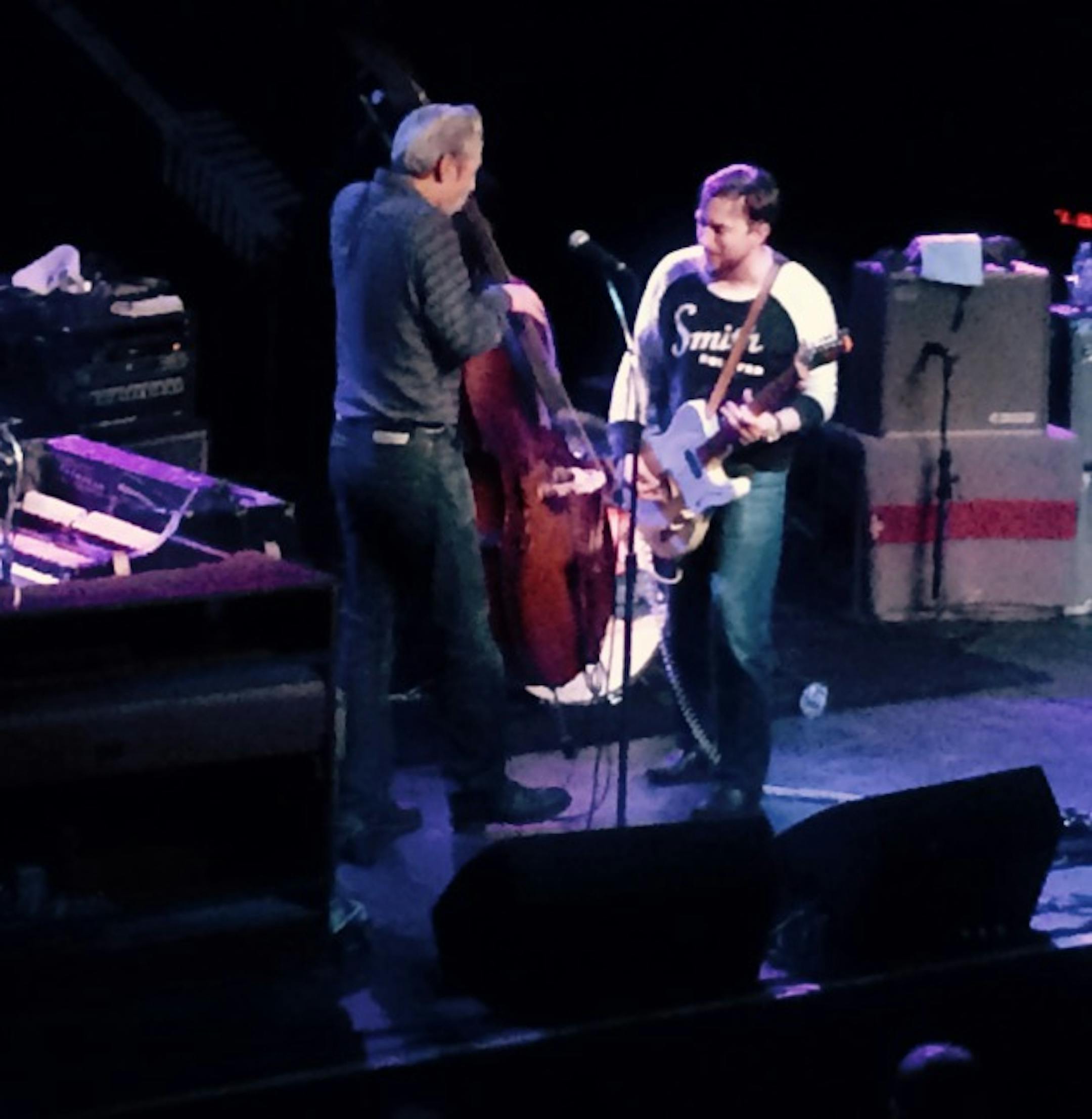 JD McPherson (right) jams with bassist Jimmy Sutton