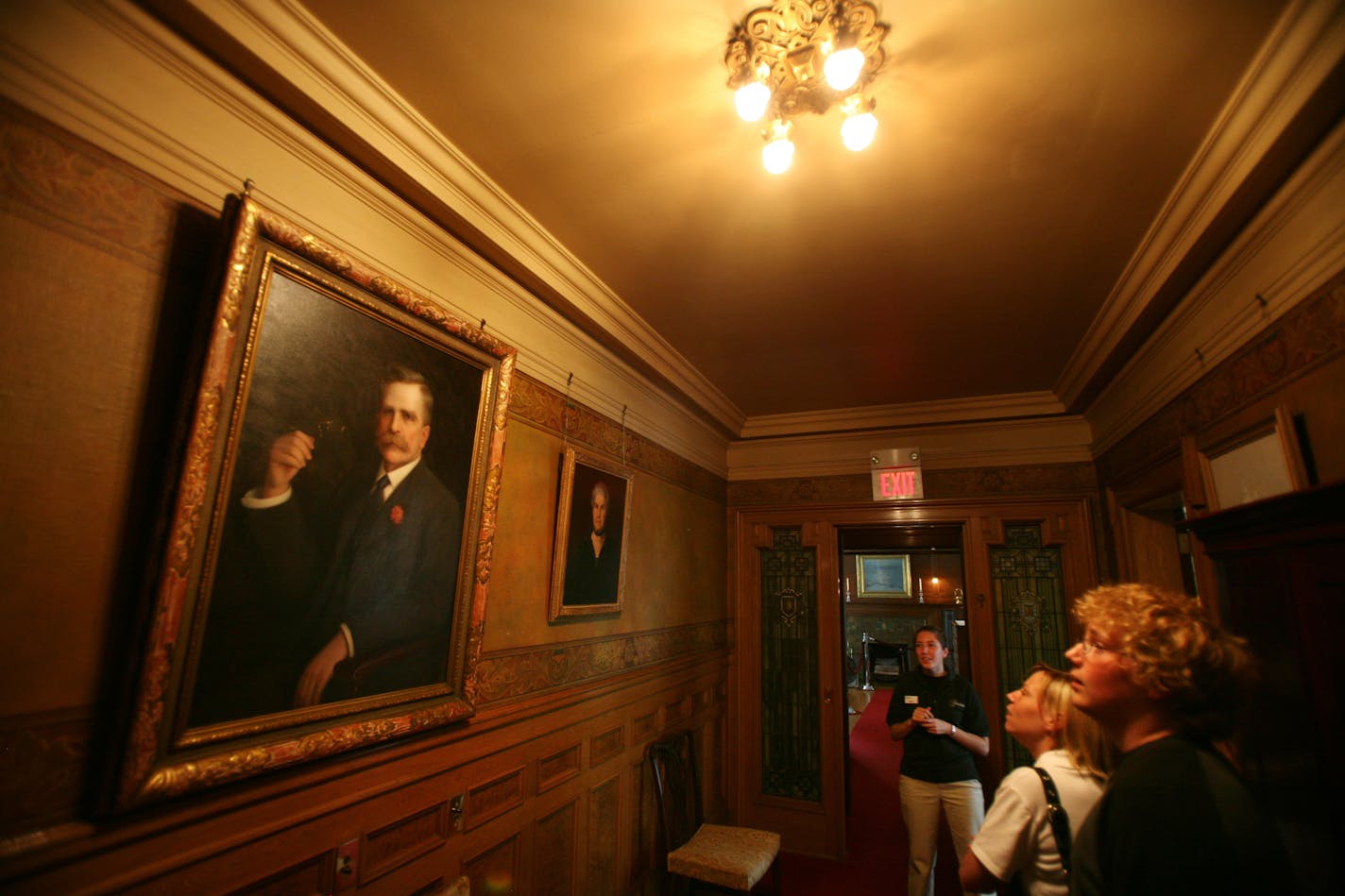 Portraits of Chester and Clara Congdon, the wealthy heads of the Congdon family, still hang proudly in the halls of the mansion.