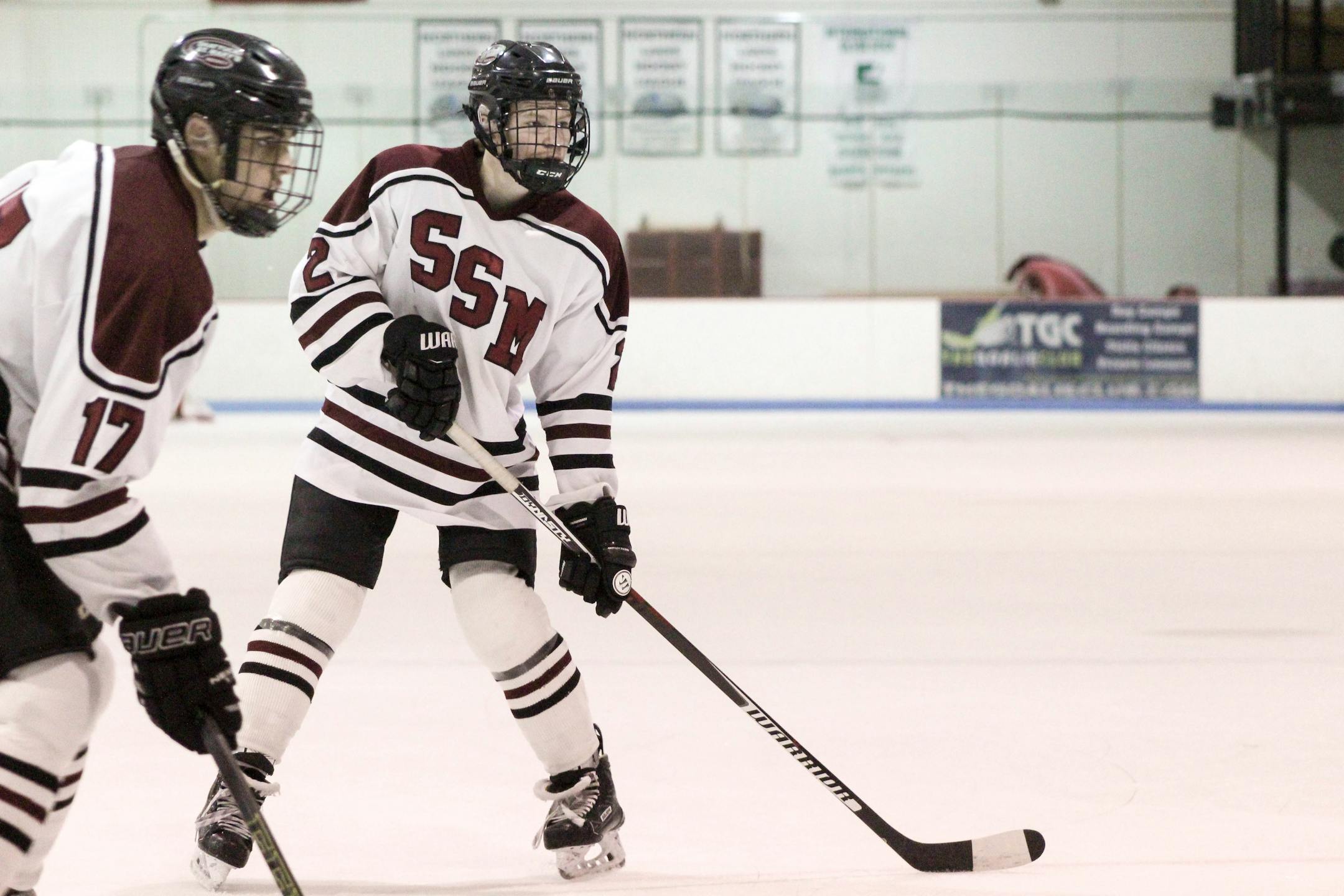 Defenseman Jackson LaCombe is one of the standouts for Shattuck-St. Mary's top-ranked boys' prep team. The Gophers recruit entered the national tournament with 20 goals and 61 assists in 50 games.