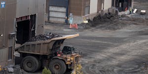 Crude ore is fed into a grinder at U.S. Steel's Keetac plant in Keewatin, Minn., in 2022. The company sought an exemption from new water pollution rul