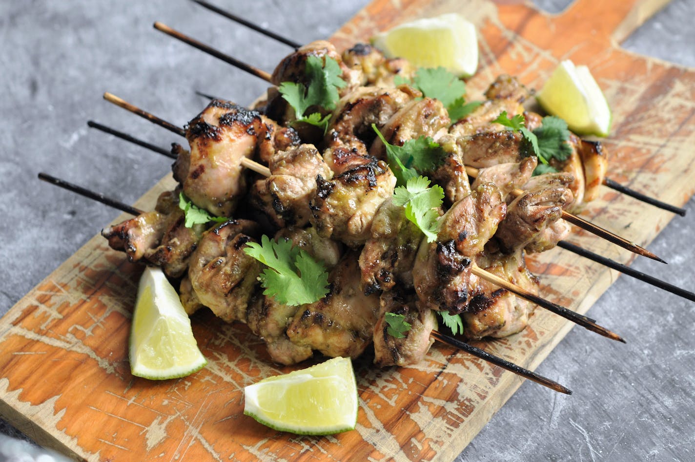 Coconut Ginger Chicken Kebabs