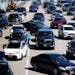 FILE - Heavy traffic is seen at O'Hare International Airport in Chicago, Monday, April 15, 2024. Relentlessly rising auto insurance rates are squeezin