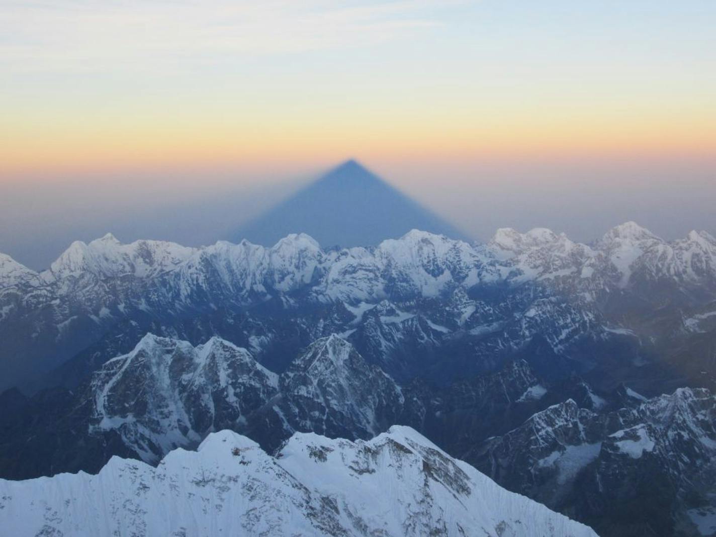 Submitted photo: Photo taken atop Mount Everest by Minnesota climber Andrew Towne.