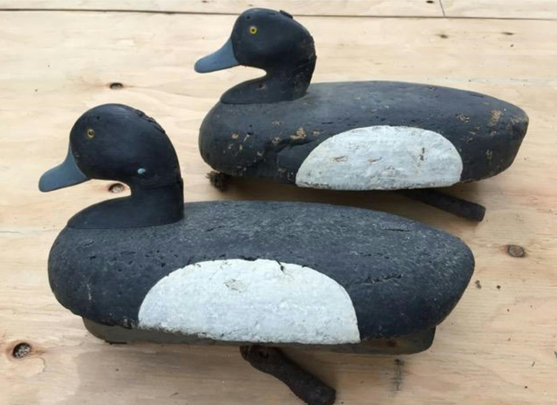 These decoys were made on Long Island, N.Y.