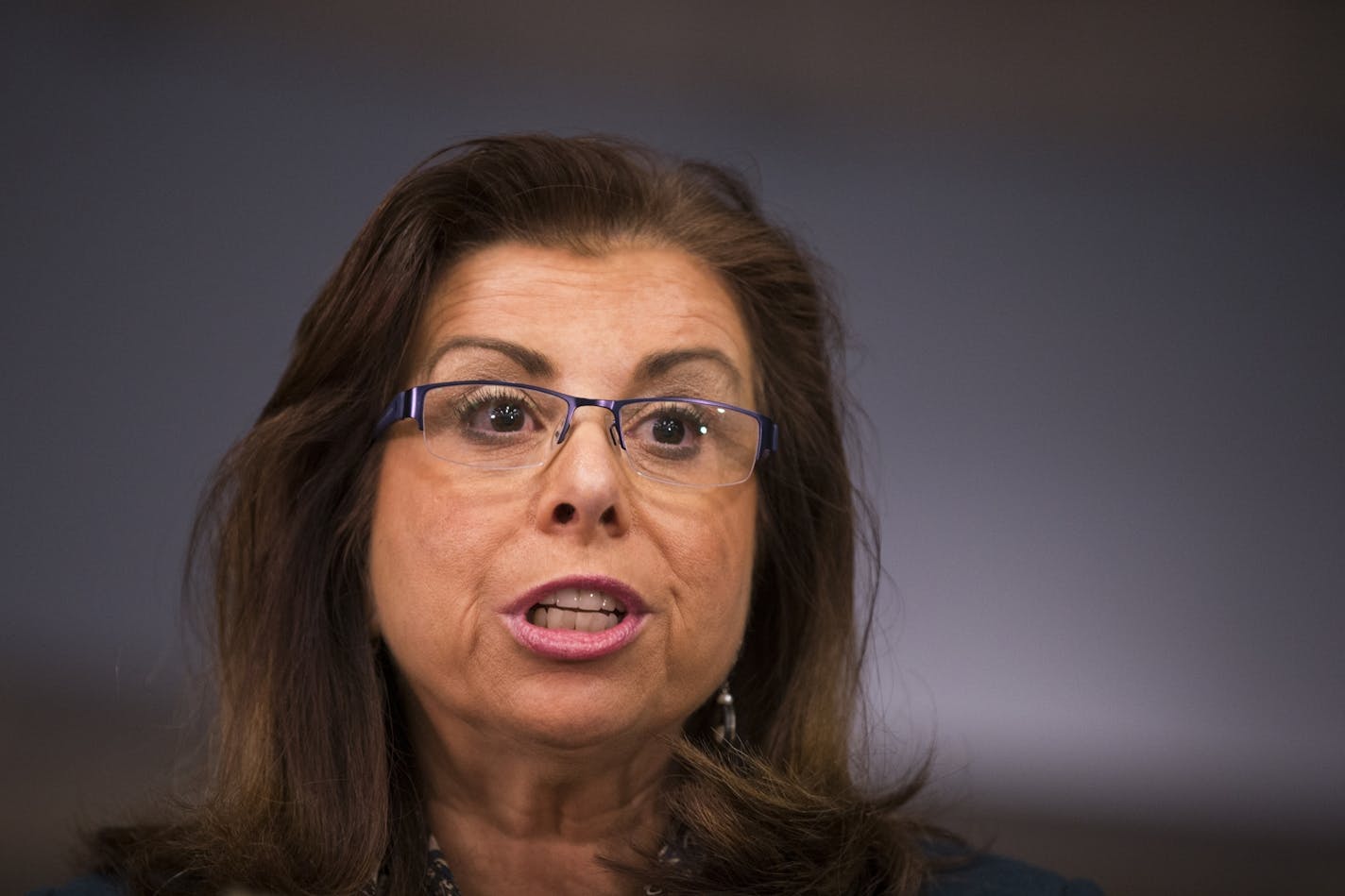 St. Paul schools superintendent Valeria Silva speaks to the media during a press conference at the St. Paul Public Schools administration building on Wednesday, December 9, 2015.