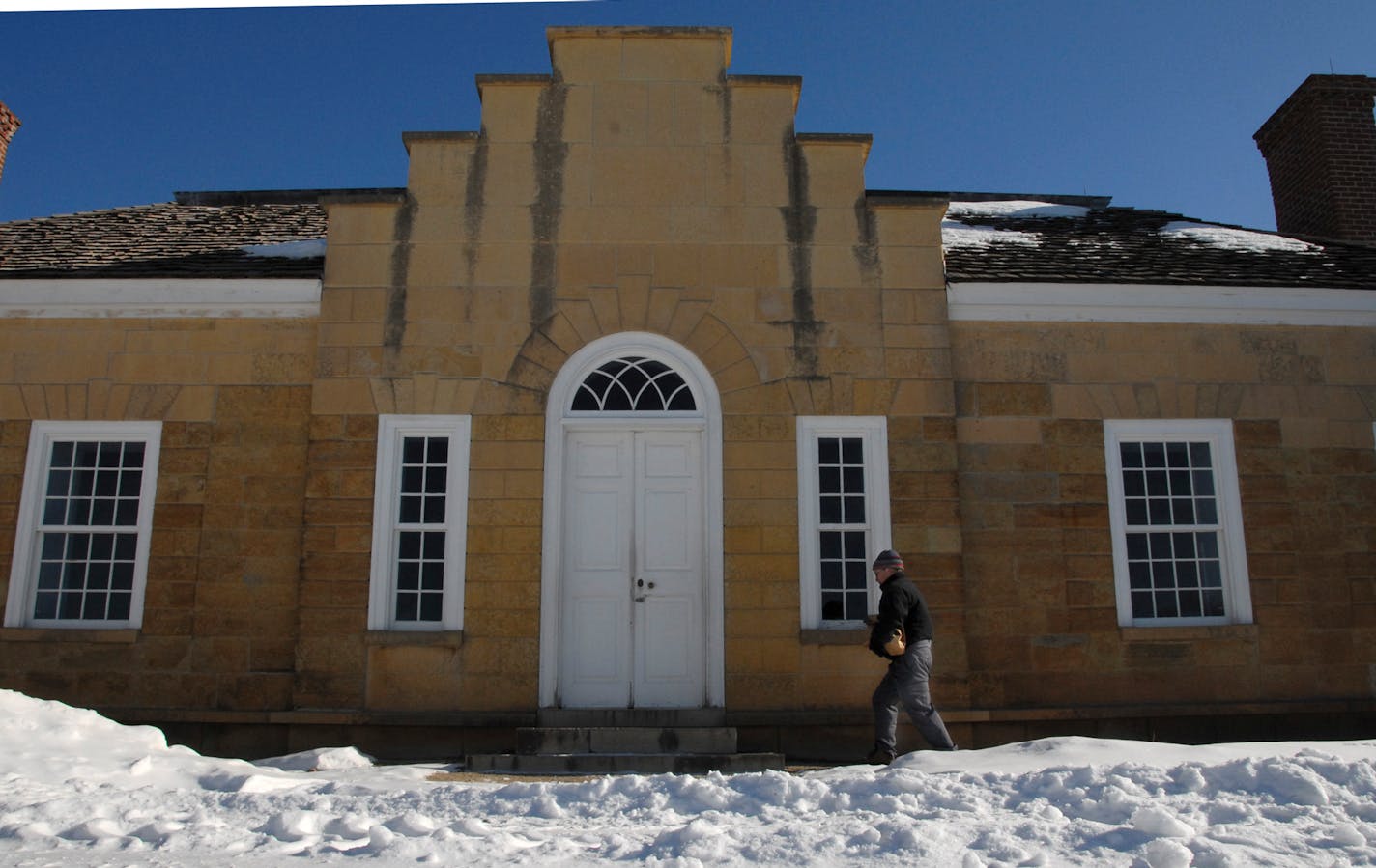 Kevin Maijala, Fort Snelling program manager, delivered lunch to the cast and crew of "History Detectives."