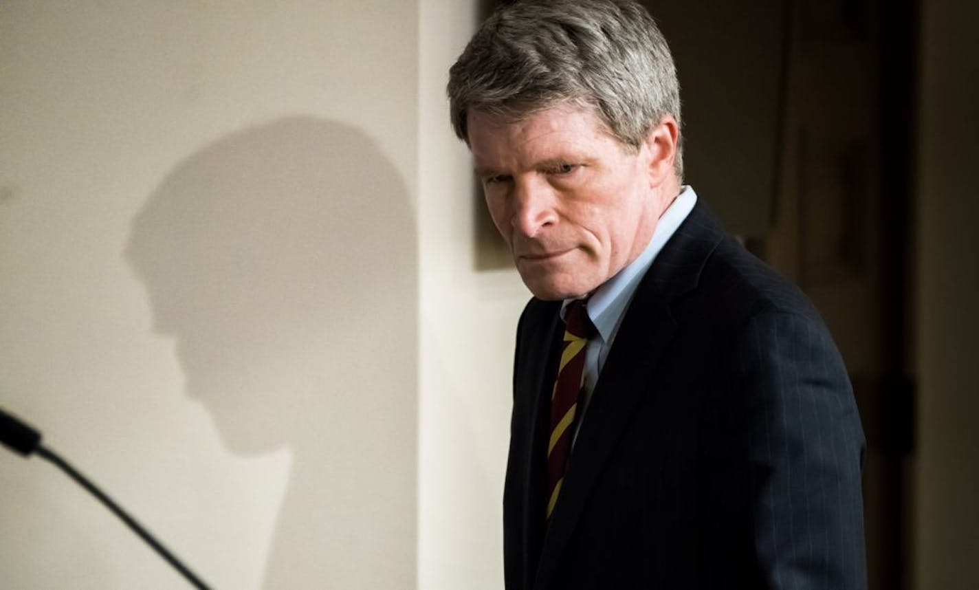 Richard Painter came to the Minnesota State Capitol to announce his exploratory committee for the US Senate.