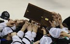 East Grand Forks won Class 1A boys' hockey state championships in 2014 and '15.