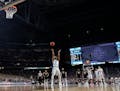 North Carolina guard Joel Berry II shoots a free throw during the second half against Gonzaga in the finals of the Final Four NCAA college basketball 