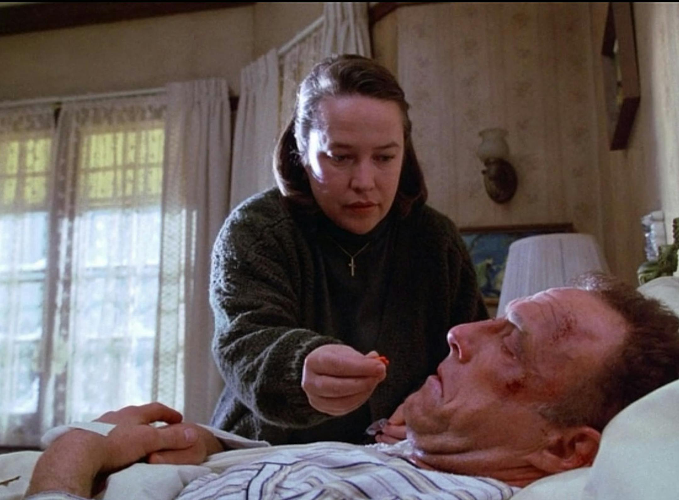 Kathy Bates and James Caan in "Misery"