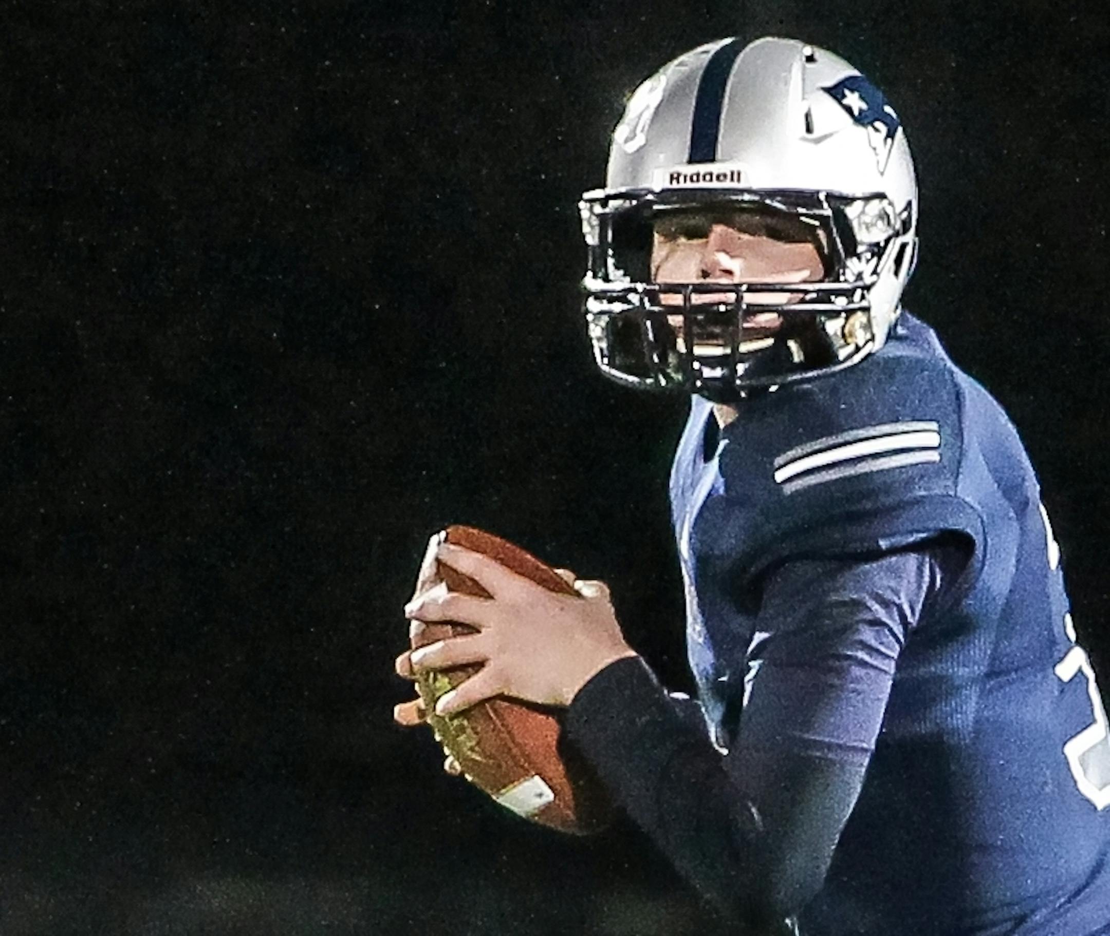 Champlin Park senior Chad Costello completed 36 of 43 passes for 423 yards in the Class 6A quarterfinals against Rosemount and threw three touchdowns.