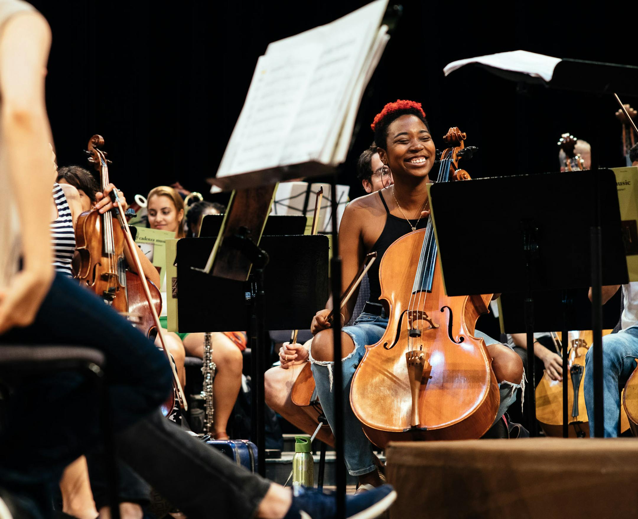 Combined youth orchestra in Havana.