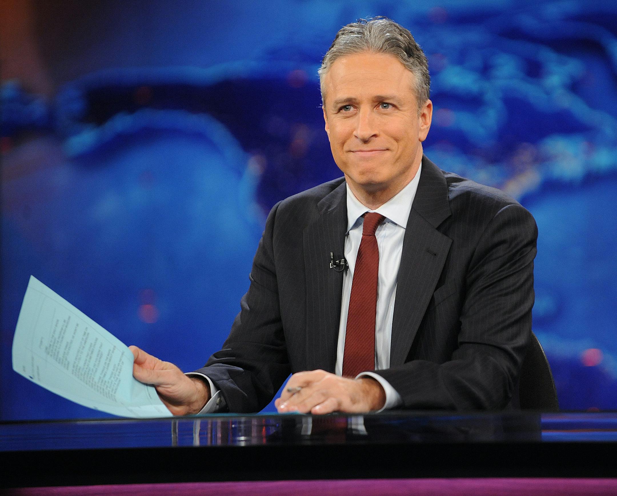 Jon Stewart hosts "The Daily Show with Jon Stewart" on Comedy Central.