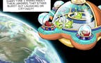 Sack cartoon: Visiting Earth during campaign season