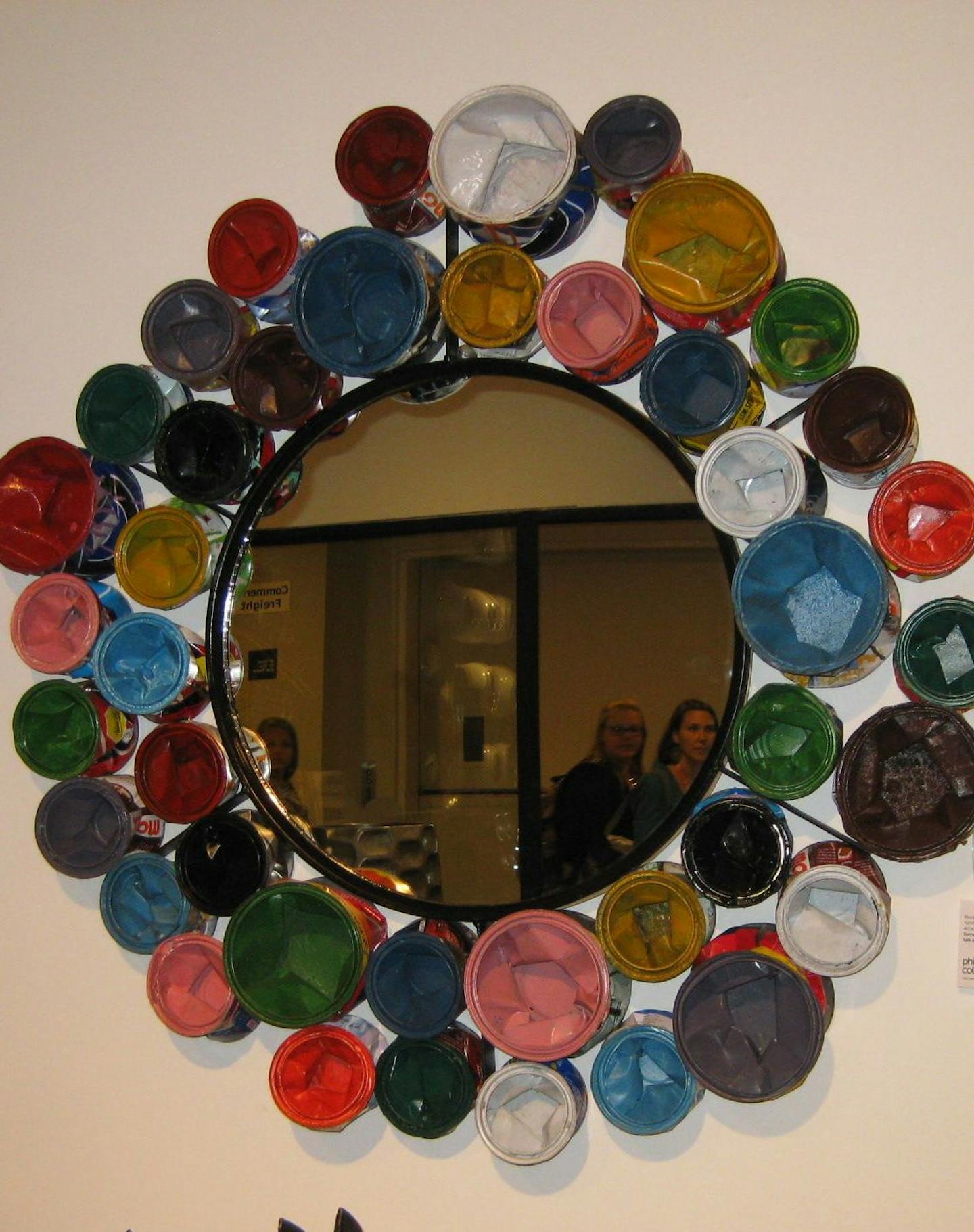 Paint-can mirror