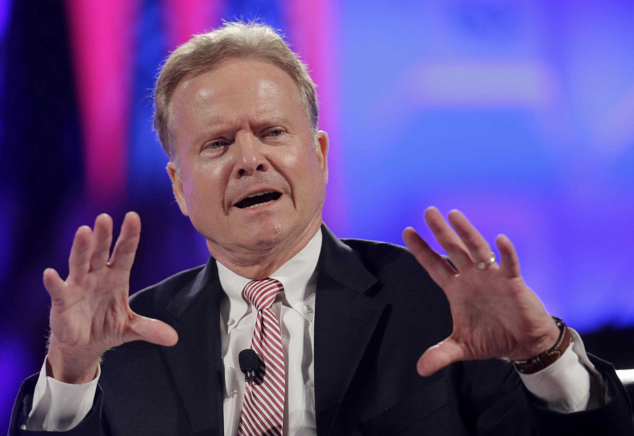 Former Virginia Sen. Jim Webb speaks at the National Sheriffsí Association presidential forum, Tuesday, June 30, 2015, in Baltimore. (AP Photo/Patrick Semansky) ORG XMIT: MDPS108