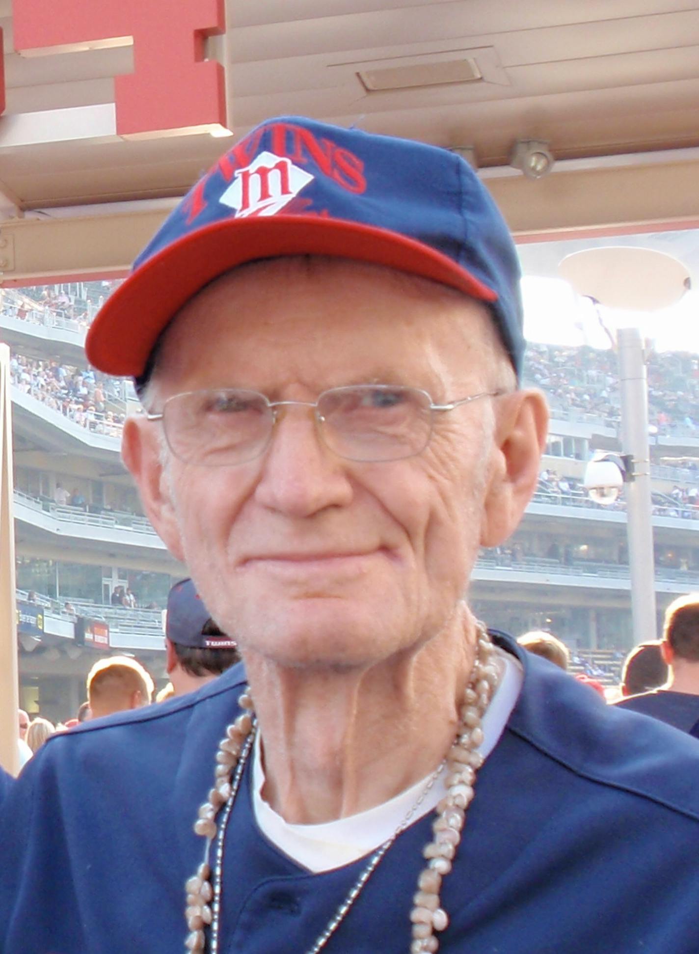 Only trip to Target Field - 80th birthday gift from his son, Darrell.