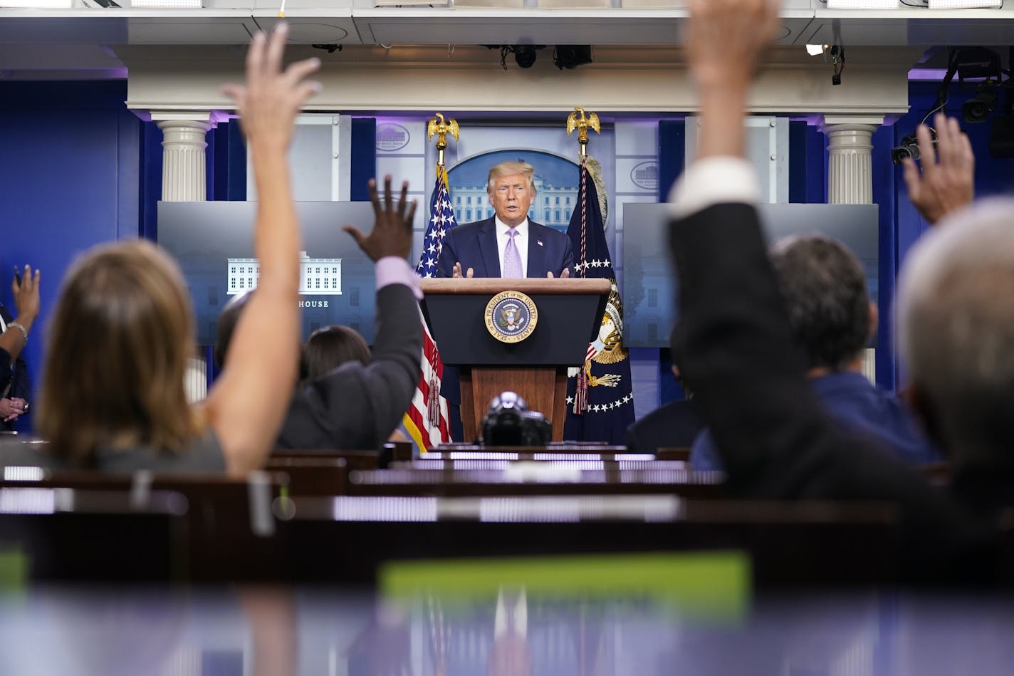 President Donald Trump has no great love for the press, but his bark is worse than his bite. (AP Photo/Andrew Harnik)