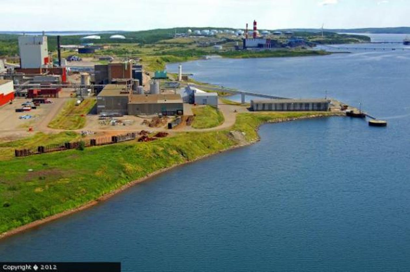 NewPage's former mill in Port Hawkesbury, Nova Scotia. (Marinas.com)