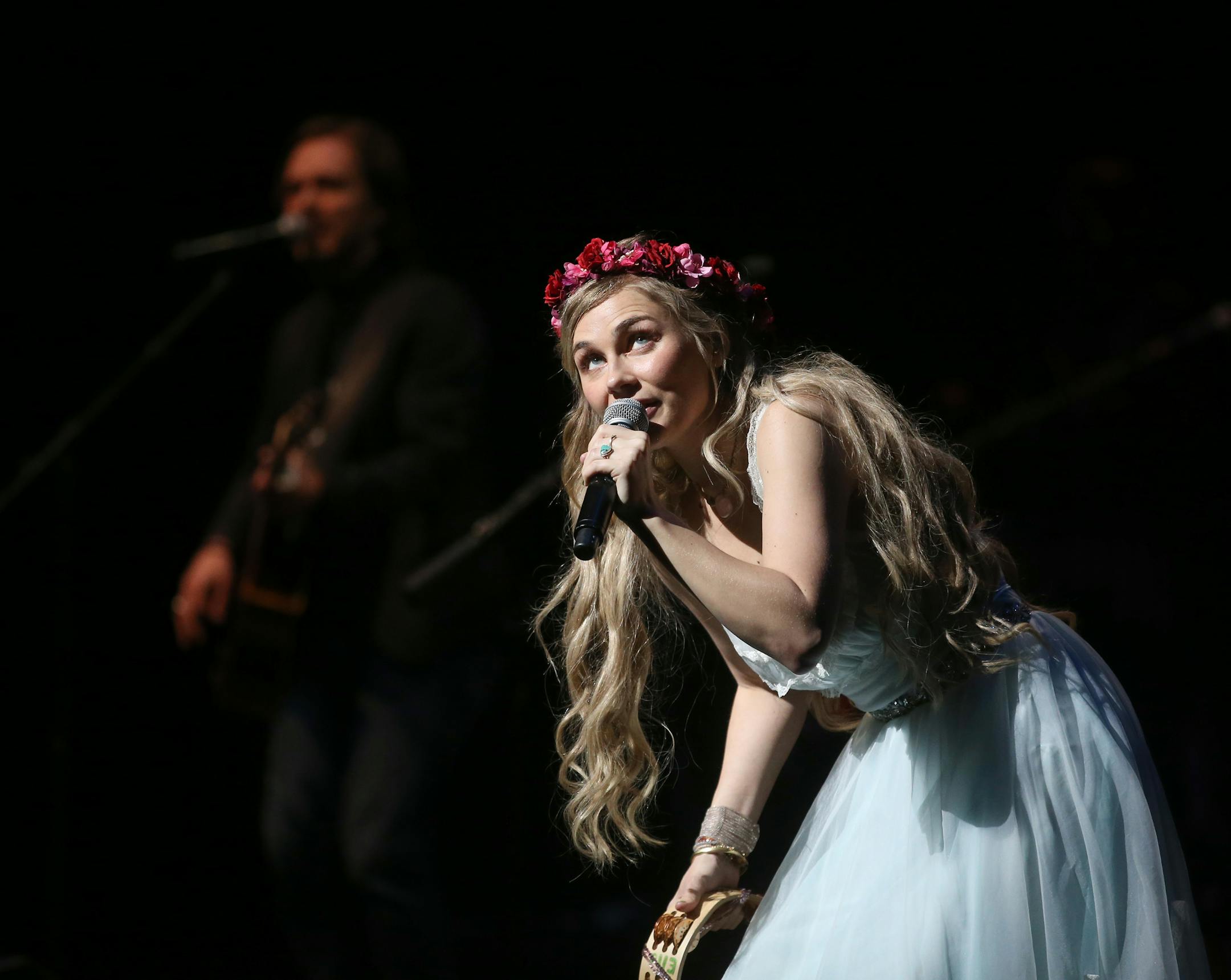 Cast member Clare Bowen performed during the Nashville concert.