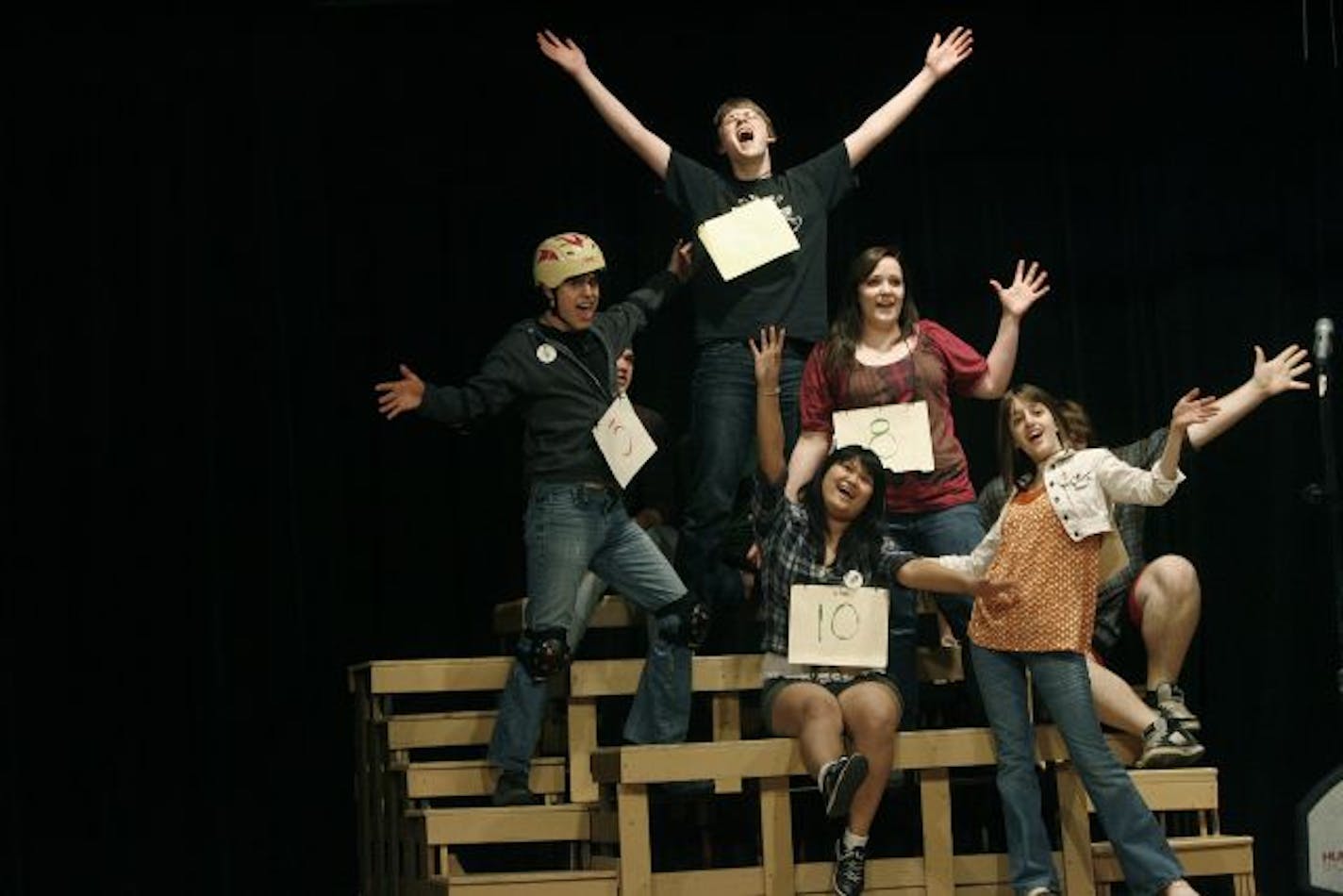 North Hennepin Community College actors rehearsed their parts for their upcoming production of "The 25th Annual Putnam County Spelling Bee." The musical, the first in nearly 15 years for the school, is being directed by Mike Ricci.