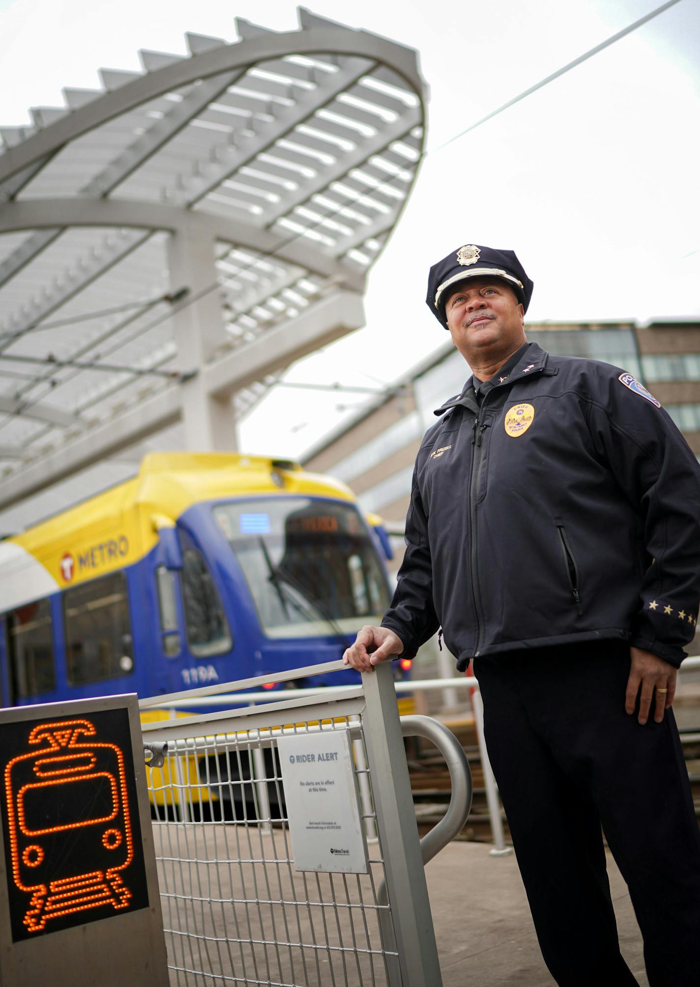 Eddie Frizell, new chief of the Metro Transit Police Department. ] GLEN STUBBE &#x2022; glen.stubbe@startribune.com Tuesday, November 26, 2019