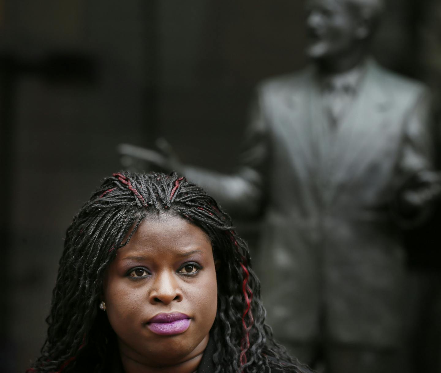 Nekima Levy Pounds, Minneapolis NAACP President, co-chair spoke during a press conference on Minneapolis Police reform Thursday June 4, 2015 in Minneapolis, MN.] Several organizations will come to City Hall to demand police reform in Minneapolis. It comes just one week after a critical report by the American Civil Liberties Union. The report found that white people make up 64 percent of the Minneapolis population, but 23 percent of low-level arrests. Black people account for 19 percent of the po