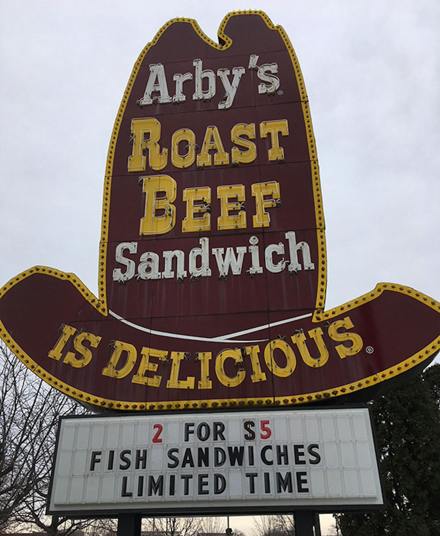 People mourned Arby's big hat sign in Uptown recently (this one is in Crystal).