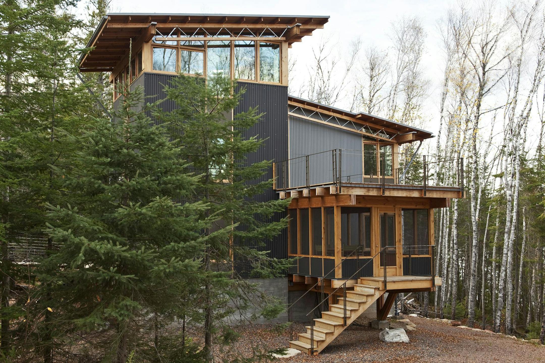 Grand Marais eco-friendly vacation home designed by David Wagner of SALA Architects. Credit Troy Thies