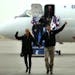 Vice presidential candidate Paul Ryan and his wife Janna Ryan arrived at Sun County airline hanger for a rally conduct by Paul Ryan at the Minneapolis