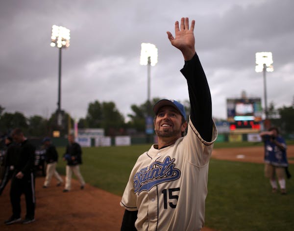 Seventeen years after his first stint in St. Paul, Kevin Millar returned to the Saints in 2010 for six games.