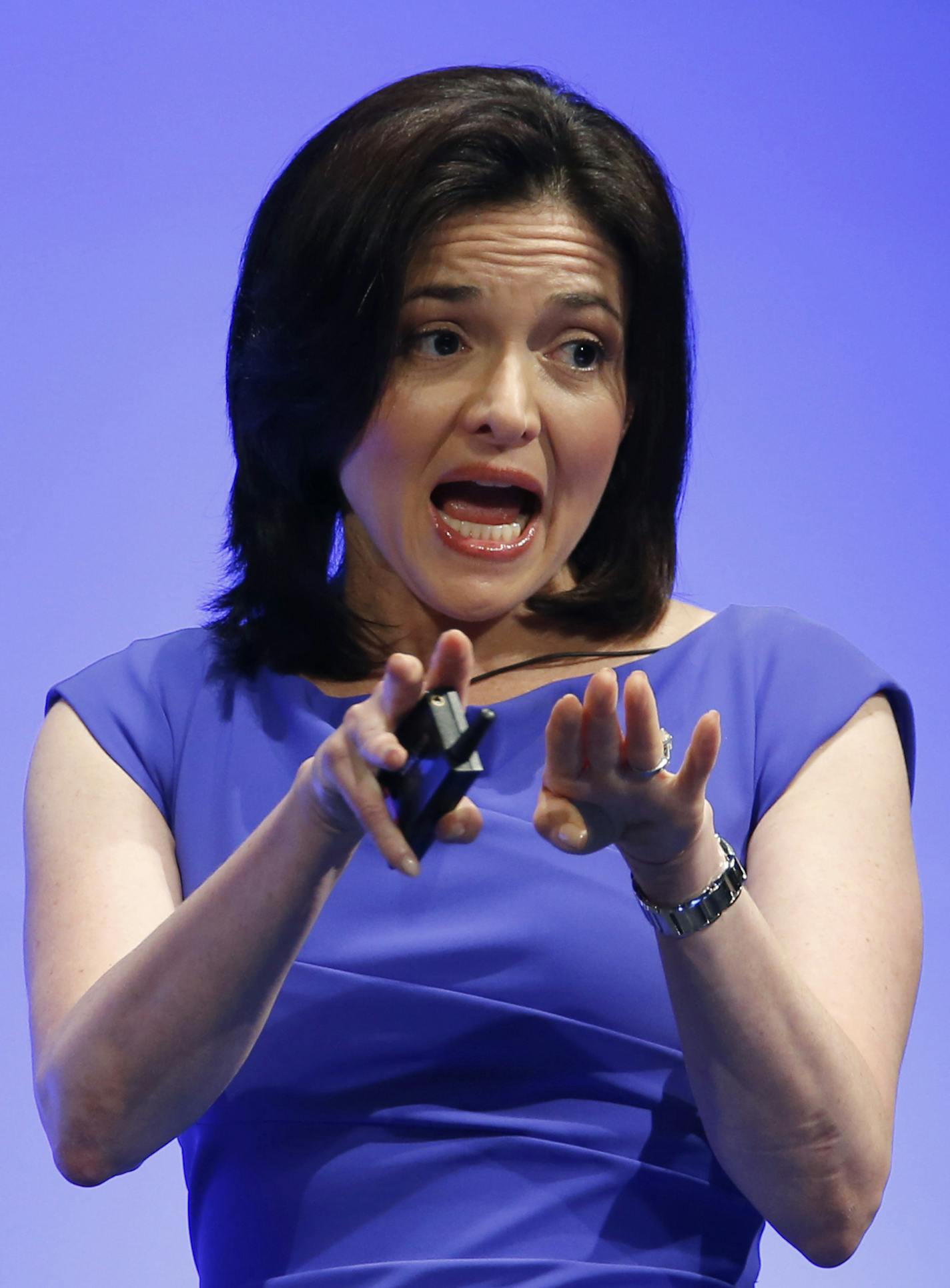 FILE - This July 2, 2013 file photo shows Facebook Chief Operating Officer Sheryl Sandberg speaking during Global Women Leadership Summit in Tokyo. Sandberg and the Girls Scouts recently declared a campaign to &#xec;Ban Bossy,&#xee; complete with Beyonce, Jane Lynch and Condoleezza Rice on video, a helpful website full of tips and thousands of fans who pledged to stamp out that B word for girls. But the effort is also being questioned on a variety of fronts, including its focus on a word that no