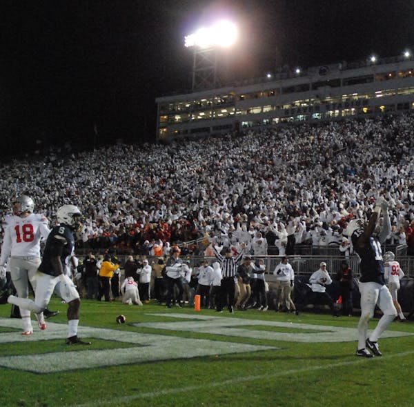 Oct. 22, 2016: In its last win over Ohio State, Penn State outscored the Buckeyes 17-0 in the fourth quarter to win in Happy Valley 24-21. Both teams 