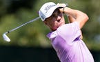 August 28, 2016: Justin Thomas teeing off during the final round of play at The Barclays, on the Black course, at Bethpage State Park in Farmingdale, 